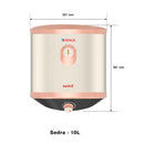 Venus Sedra 010SV 10-Litre Storage Water Heater - Rustic Gold