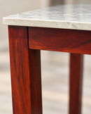 Darling Odi Care Dining Table, Mahogany Wood with Marble Top