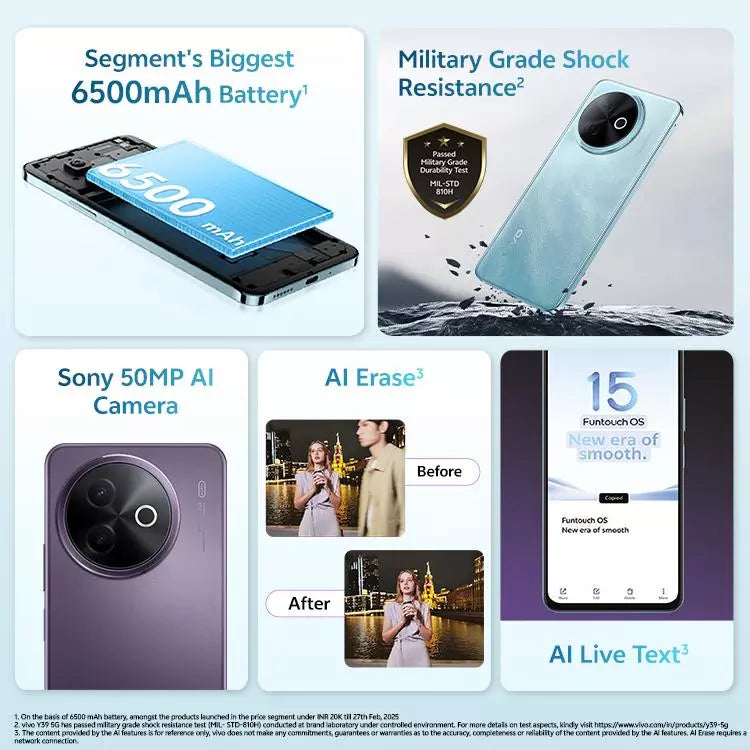 Vivo Y39 5G | 8G+128GB | Ocean Blue