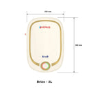 Venus Brizo 3Bb30 3-Litre Instant Water Heater - Aspen Gold