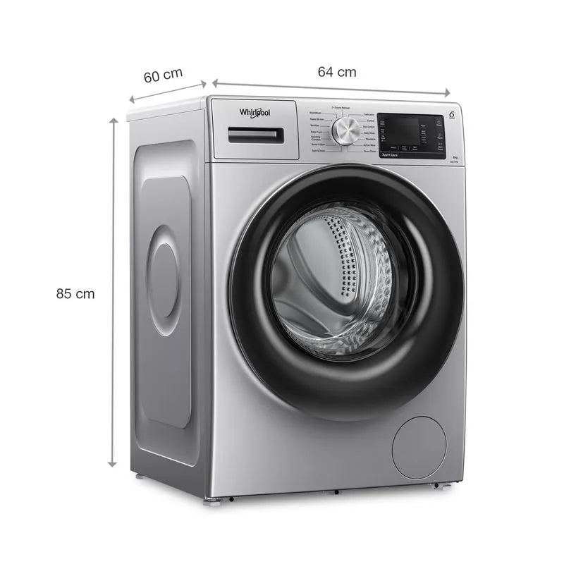 Whirlpool Xpert Care 8kg 5 Star Front Load Washing Machine with Ozone Air Refresh Technology & Heater (33015)