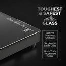 Preethi Valentino Carbon Black 3 Burner Glass Top Gas Stove - ISI Certified