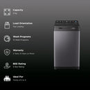 Haier 9 Kg 5 Star Fully Automatic Top Load Washing Machine | HSW90-688ES8