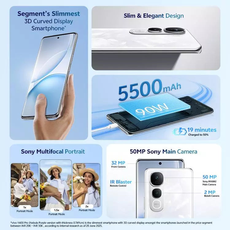VIVO Y400 PRO 5G | 8G+128GB | NEBULA PURPLE