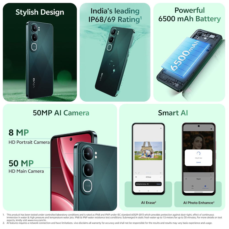 Vivo Y31 5G | 4GB+128GB | Diamond Green