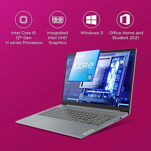Lenovo IdeaPad Slim 3 15IAH8 | Intel Core i5 | 12th Gen Laptop (16GB+512GB SSD +Windows 11)