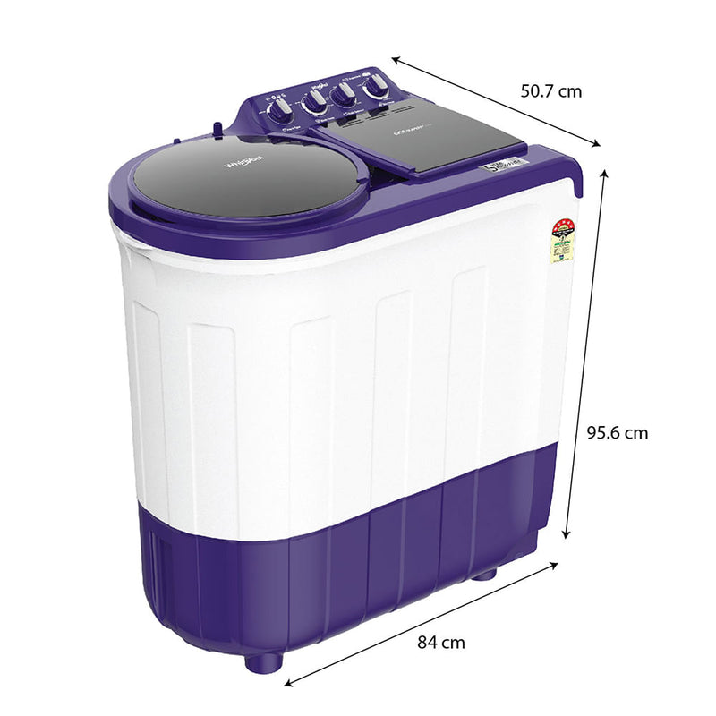 Whirlpool 8.0 Kg ACE 8.0 Super Soak (Coral Purple)-N 5 Star, Supersoak Technology Semi Automatic Top Loading Washing Machine ( 30276 )