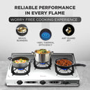 Preethi Glory Plus 3 Burner Gas stove - Steel