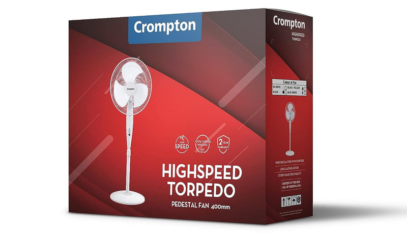 Crompton Highspeed Torpedo pedestal fan 400mm