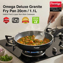 Prestige Omega Deluxe Granite Fry Pan, 240mm, Black