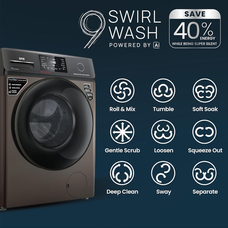 IFB Deep Clean |8 kg Front Load | Washing Machine with Eco Inverter Motor