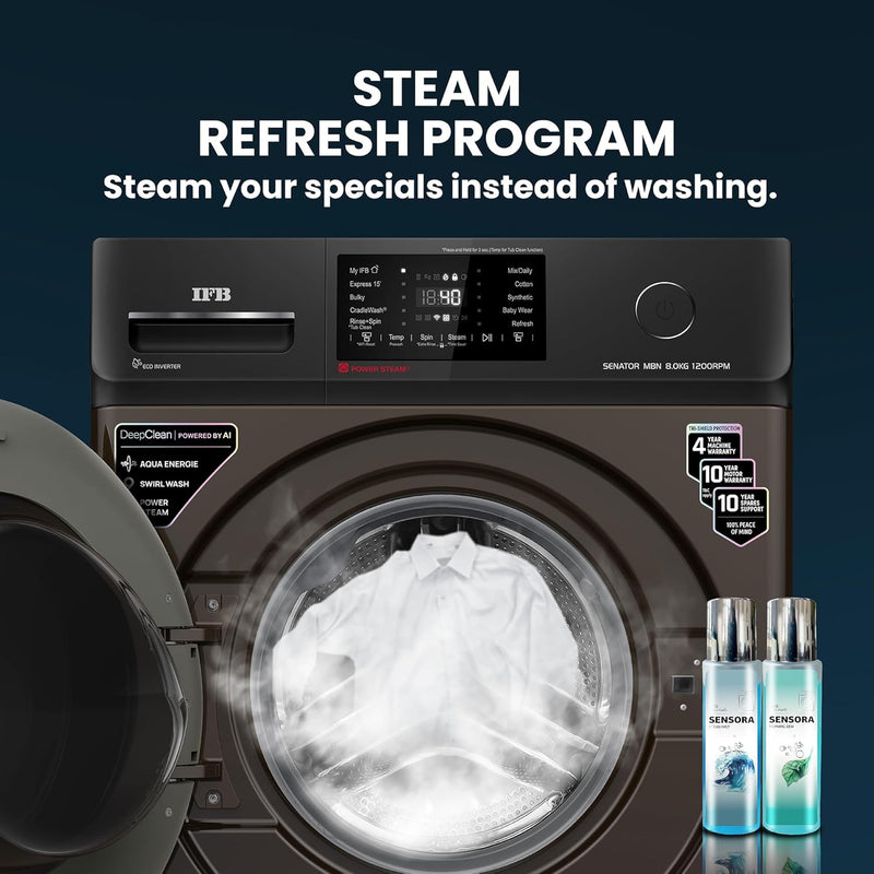 IFB Deep Clean |8 kg Front Load | Washing Machine with Eco Inverter Motor
