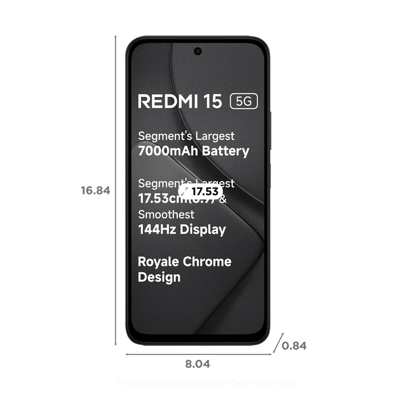 Redmi 15 5G | 8G+256GB | MIDNIGHT BLACK