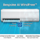 Samsung 1.5 Ton, 3 Star | Bespoke AI WIndfree Inverter Split AC (AR60H18D13WNNA-XNA)