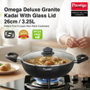 Prestige Omega Deluxe Granite Kadai  3.25 L - Black
