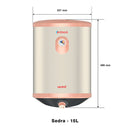 Venus Sedra 025SV 25-Litre Storage Water Heater - Rustic Gold