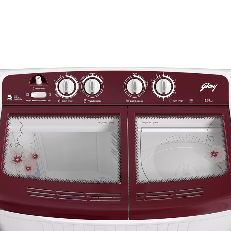 Godrej Edge 8.5 Kg 5 star Semi-Automatic Top Loading Washing Machine (WS EDGE 85 5.0 WNRD TB3 M)