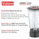 Vidiem Jumbo Juice 1000W Juicer Mixer Grinder - Black