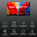 TCL 108 cm (43 inches) Metallic Bezel-Less FHD QLED TV (43S5K)