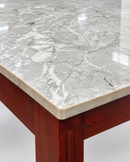 Darling Odi Care Dining Table, Mahogany Wood with Marble Top