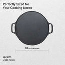 Prestige Cast Iron Scratch Resistant Round Base Dosa Tawa, 30cm (Black)