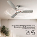 Crompton 1200 High Speed Toro 1 Star Rated Ceiling Fan - Warm Grey