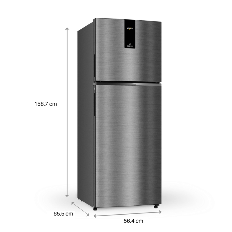 Whirlpool Intellifresh 235L 2 Star Frost Free Double-Door Refrigerator (21878) Arctic Steel