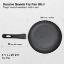 Prestige Omega Deluxe Granite Fry Pan, 240mm, Black