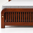 Darling Diana Cot – Walnut Rubber Wood, Queen Size