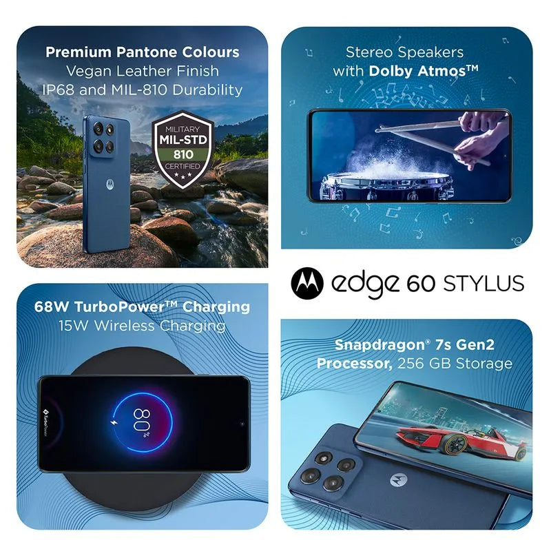 Motorola edge 60 Stylus | 8GB+256GB | PANTONE Gibraltar Sea