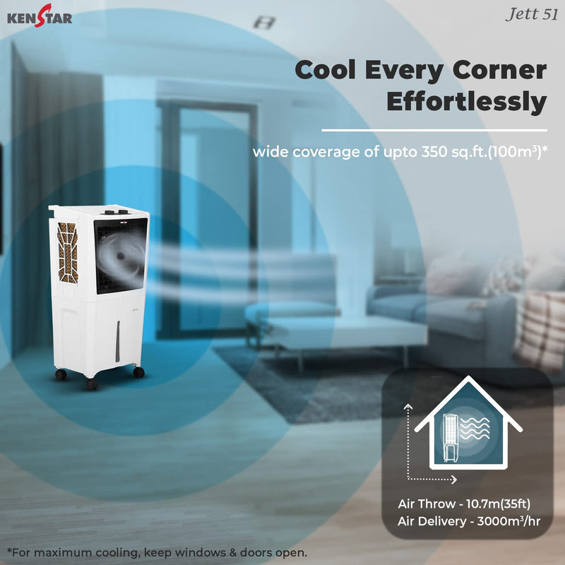 Kenstar JETT HC 51 Personal Desert Air Water Cooler for Home - Inverter Compatible (JETT HC 51L)