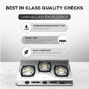 Preethi Glory Plus 3 Burner Gas stove - Steel