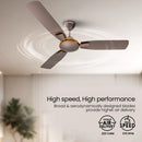 Crompton 1200 High Speed Toro 1 Star Rated Ceiling Fan - Magic Brown
