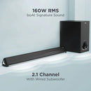 boAt Aavante Bar Aura Bluetooth Soundbar with 160W RMS Signature Sound, 2.1 Channel, Wired Subwoofer