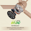 Crompton Energion NITEO 5S 1200mm 3 Blade BLDC Motor Ceiling Fan with Remote - Gilded Beige