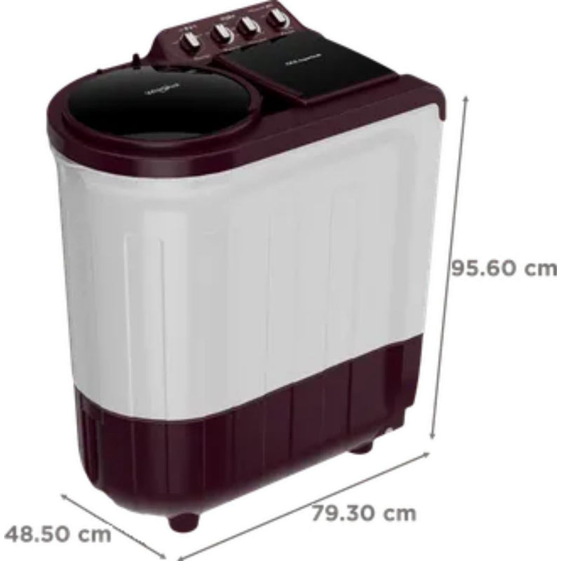Whirlpool 7 Kg 5 Star Semi- Automatic Top Loading Washing Machine with Soak Technology ( ACE 7.0 SUP SOAK (WINE) (5 YR) - 30298)