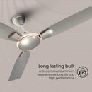Crompton 1200 High Speed Toro 1 Star Rated Ceiling Fan - Warm Grey