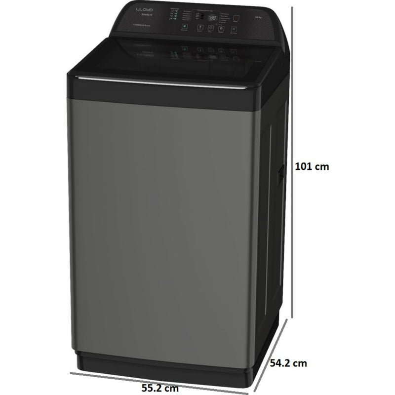 Llyod 7.50 Kg 5 Star Estella Fully Automatic Top Loading Washing Machine Dark Grey,( GLWMT75GMBEH)