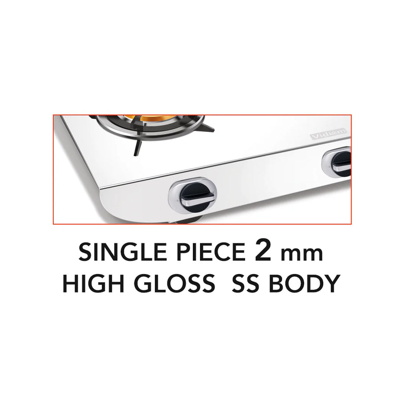 VIDIEM TUSKER PULSE 3 BURNER GAS STOVE (VIDIEM TUSKER PULSE 3B SS)