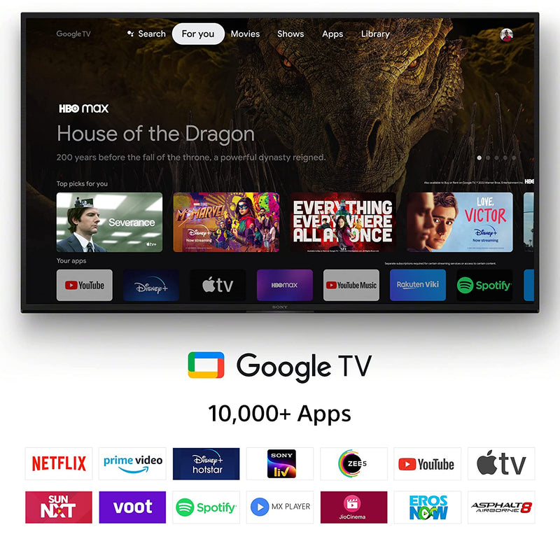 Sony Bravia 108 cm (43 inches) 4K Ultra HD Smart LED Google TV KD-43X70L (Black)