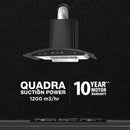 Preethi 90cm Wall Mount Electric Chimney with Aluminium Duct (KH310W)