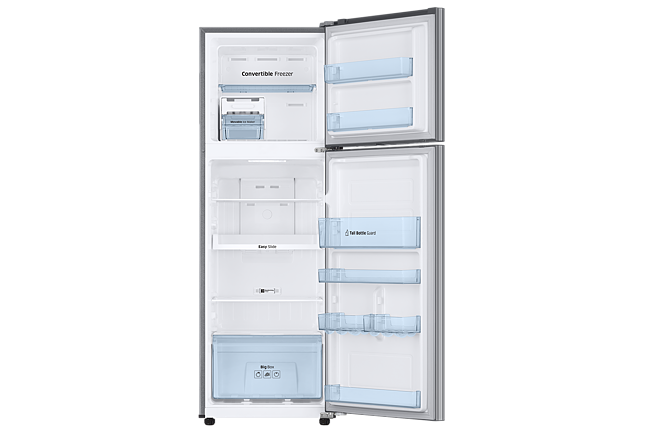 Samsung 256L 2 Star Inverter Frost-Free Convertible 3 In 1 Double Door Refrigerator Appliance (RT30C3732S8-HL,Elegant Inox )