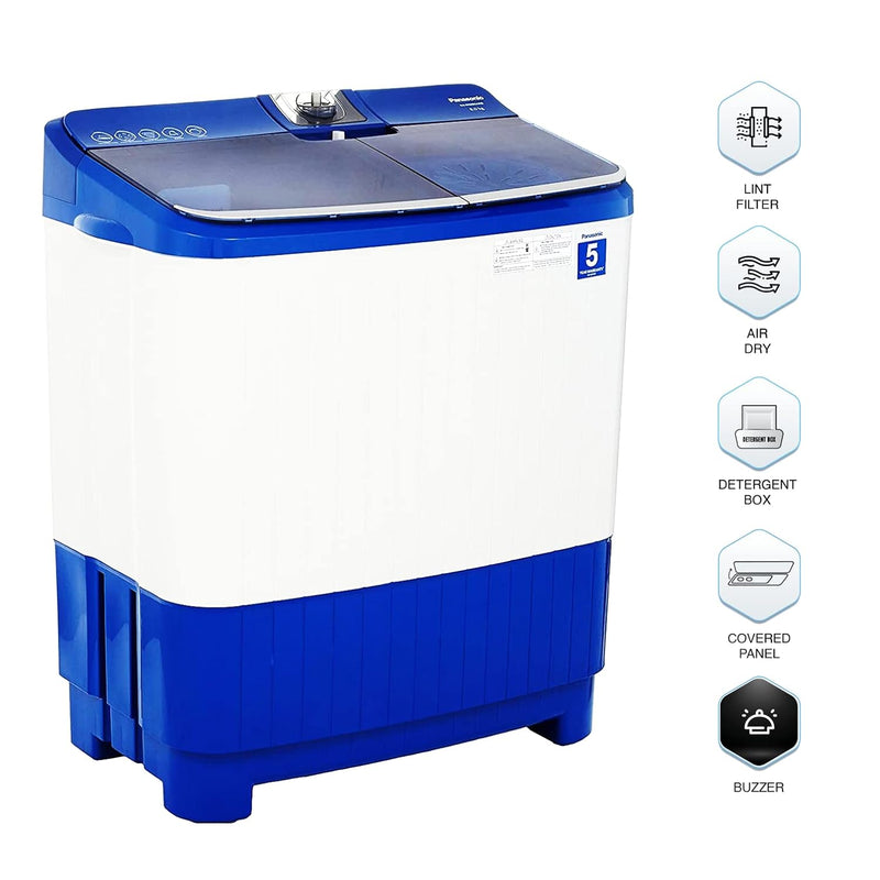 Panasonic 8 kg 5 Star Semi-Automatic Top Loading Washing Machine (NA-W80B5ARB)