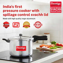 Prestige Svachh Aluminium Anti Bulge Gas and Induction Compatible Pressure Cooker