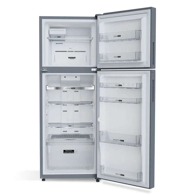 Whirlpool Intellifresh Pro 308L 2 Star Convertible Frost Free Double-Door Refrigerator (21818) Omega Steel