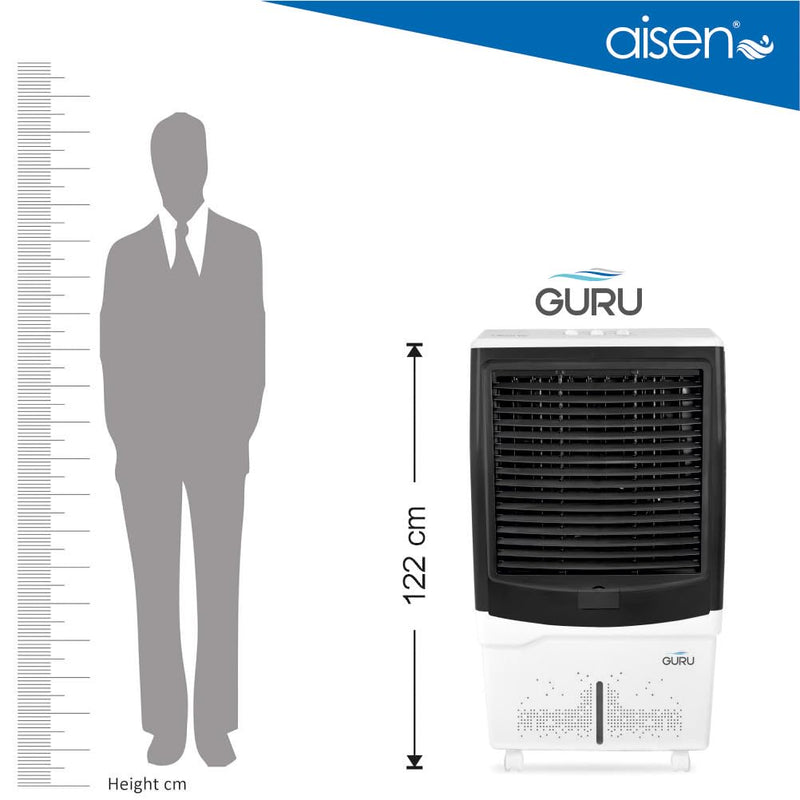 AISEN 120 L For Home Office Desert Air Cooler (AISEN AC2DMH811 GURU 120L)White Gray