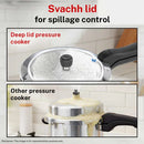 Prestige Svachh Aluminium Anti Bulge Gas and Induction Compatible Pressure Cooker, 7.5 L (Silver)