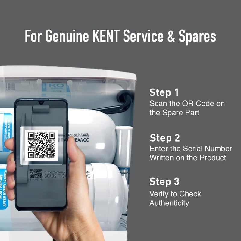 KENT Elegant RO Water Purifier | RO + UF + TDS Control + UV LED Tank | 8L Tank | 15 LPH Flow