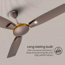 Crompton 1200 High Speed Toro 1 Star Rated Ceiling Fan - Magic Brown