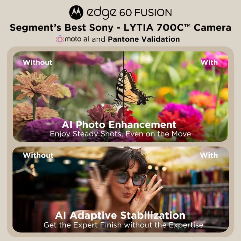 Motorola edge 60 Fusion 5G | 8GB+256GB | Pantone Mykonos Blue